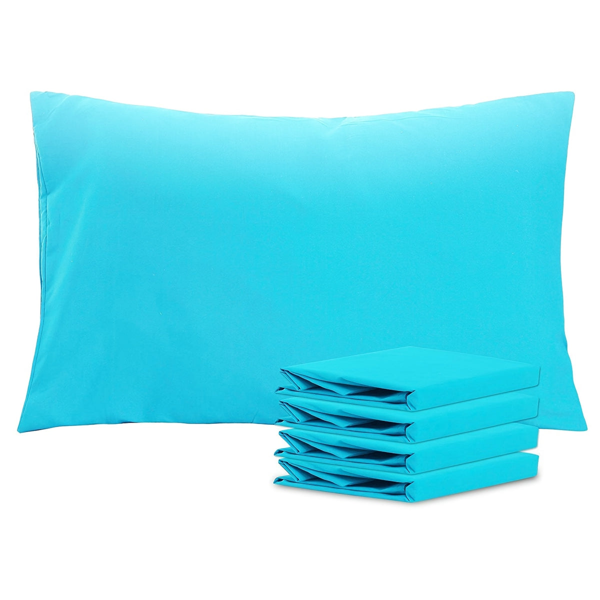 Pillowcases 4 Pack Queen Size Brushed Microfiber – Envelope Closure Soft Wrinkle-Free Fade-Resistant Solid Color Pillow Cases, 20x30 Inch, 32 Colors