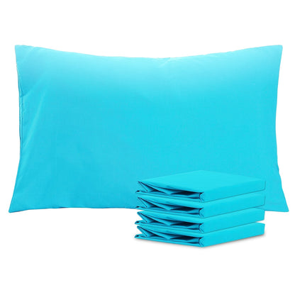 Pillowcases 4 Pack Queen Size Brushed Microfiber – Envelope Closure Soft Wrinkle-Free Fade-Resistant Solid Color Pillow Cases, 20x30 Inch, 32 Colors