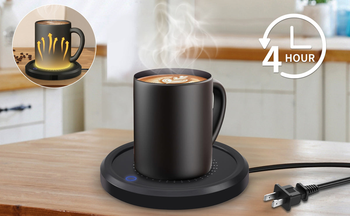 Electric Mug Warmer with Temperature Control - Fast Heating Coffee Cup Warmer for Desk, 110V US Plug Beverage Heater for Coffee, Milk, Tea, Candle Wax, Perfect Gift for Coffee Lovers