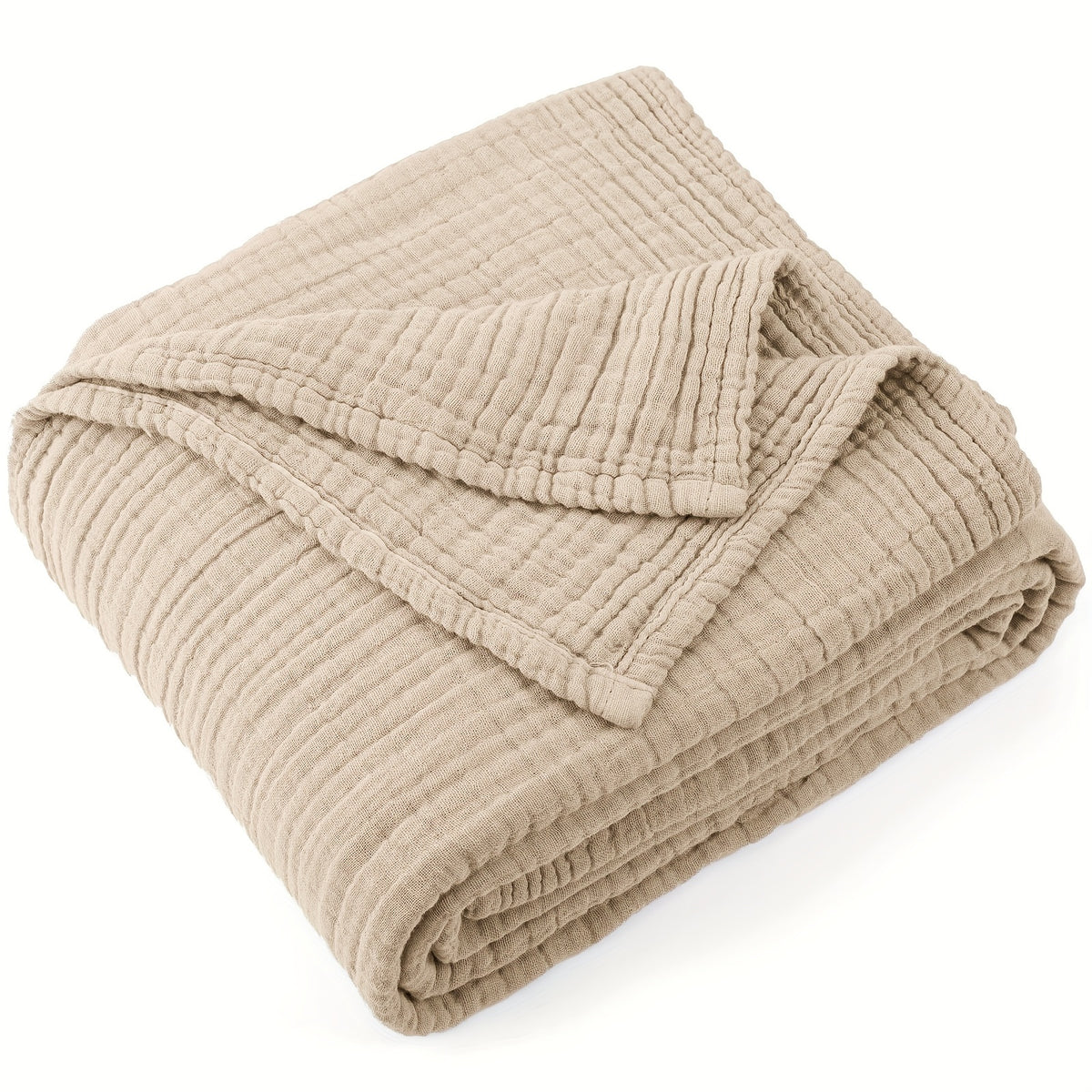 100% Cotton Muslin Blanket 6 Layer Breathable Lightweight Soft Gauze Throw Blanket All Season – Twin Queen King Throw for Couch Bed Sofa Machine Washable Navy Sage Green Lavender Teal Beige White Grey Blue