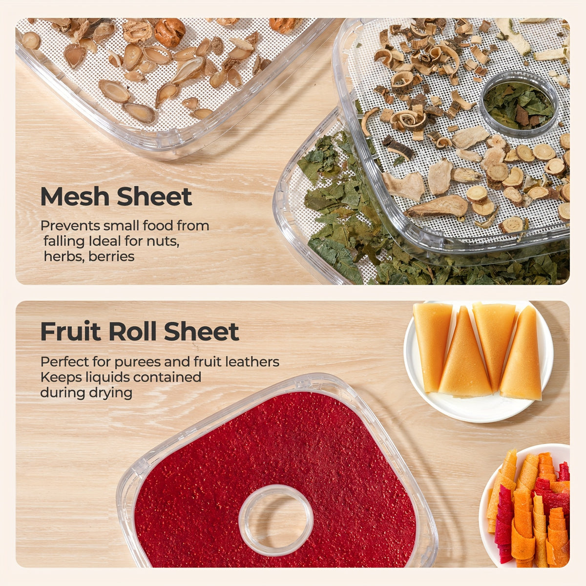 Food Dehydrator Machine 5-Tray with Adjustable Temperature & 72H Timer – 240W Electric Dryer for Jerky, Fruit, Herbs, Dog Treats & Snacks, LED Display + Recipe Book
