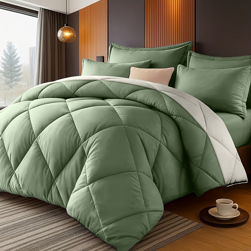 Bedding Comforter Set 30+ Colors All Season – Diamond Quilted Down Alternative Comforter with Pillowcases, Soft Lightweight Breathable Microfiber Fill, Twin Queen King, 2/3 Piece Bed Set for Bedroom Guest Room Dorm