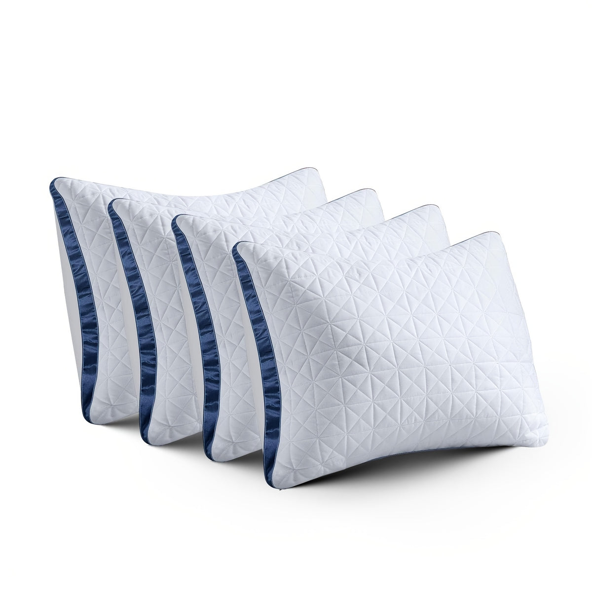 Gusseted Down Alternative Bed Pillows 2 or 4 Pack Standard Queen King Size Supportive Breathable Hotel Luxury Sleep Pillow for Side Stomach Back Sleepers Multiple Colors