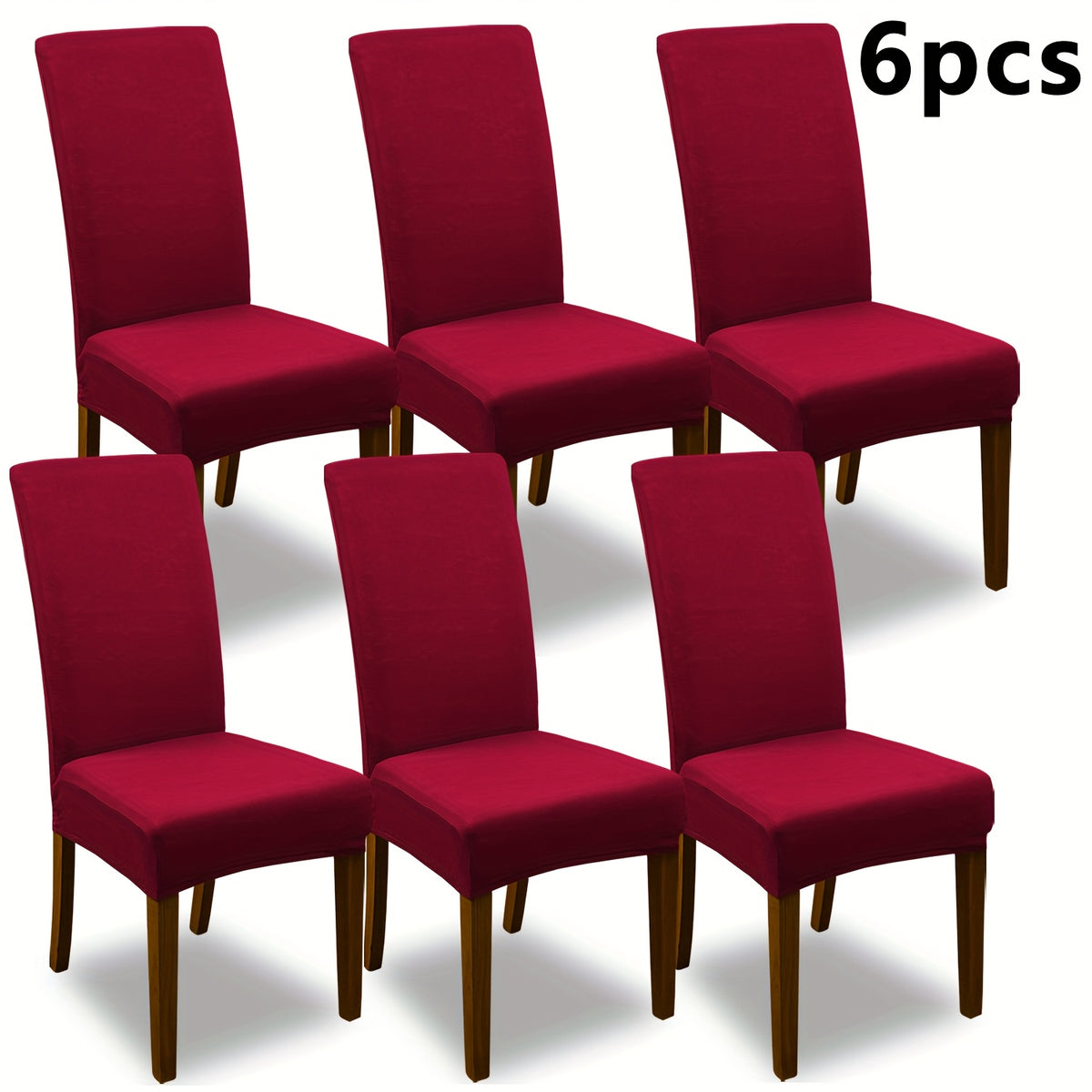 Dining Chair Covers Set of 4 6 Stretch Jacquard Slipcovers, Elastic Chair Cover for Dining Room Kitchen Wedding Office Living Room, Washable Furniture Protector in 9 Colors