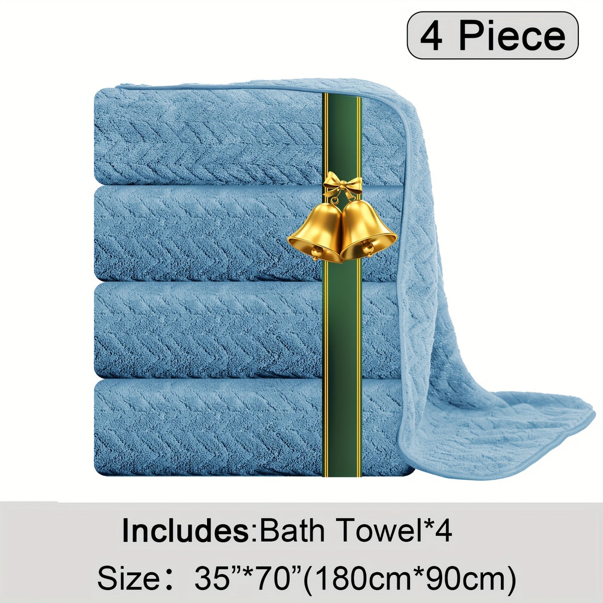 Oversized Bath Towel Set Microfiber XL – Super Absorbent Quick Dry Extra Large Bath Sheets for Family & Hotel, Soft Plush Shower Towels, 4-Piece & 8-Piece Sets, Multiple Colors & Patterns