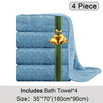 Oversized Bath Towel Set Microfiber XL – Super Absorbent Quick Dry Extra Large Bath Sheets for Family & Hotel, Soft Plush Shower Towels, 4-Piece & 8-Piece Sets, Multiple Colors & Patterns