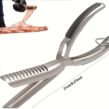 BBQ Rib Membrane Remover Tool – 316 Food-Grade Stainless Steel Rib Peeler with Ergonomic Handle, Manual Rib Membrane Removal for Home Cooks & Professional Chefs, Durable Kitchen BBQ Gadget
