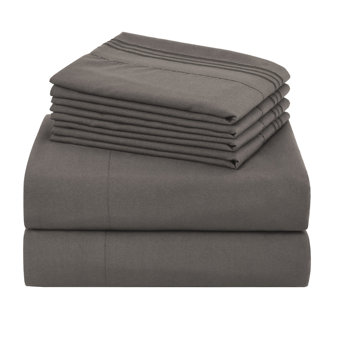 Microfiber Bed Sheets Set 6 Piece Hotel Grade 18" Deep Pocket, Breathable Soft Bedding Twin Full Queen King, 100 GSM All-Season Comfort, Machine Washable Fitted Sheet Flat Sheet Pillowcases, 12 Colors