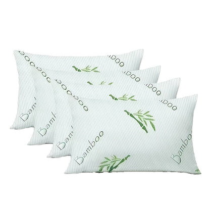 Gusseted Down Alternative Bed Pillows 2 or 4 Pack Standard Queen King Size Supportive Breathable Hotel Luxury Sleep Pillow for Side Stomach Back Sleepers Multiple Colors