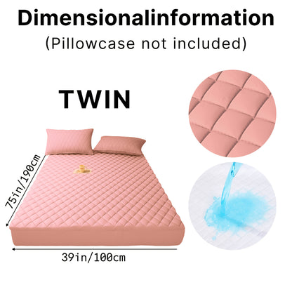 Waterproof Mattress Protector with Side Storage Pocket, Diamond Quilted Deep Pocket Mattress Cover – Breathable Cooling Mattress Pad, Soft Noiseless Bed Protector for Twin Full Queen King, Multiple Colors