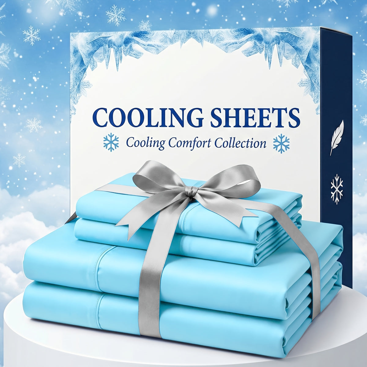 Bamboo Fiber Bed Sheet Set – Extra Deep Pocket Cooling Breathable Luxury Hotel Sheets Soft Wrinkle-Resistant Fitted Sheet Flat Sheet & Pillowcases Twin Full Queen King in 12 Colors