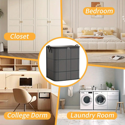 Under Bed Storage Bags 3-Pack Large Foldable Clothing Organizer Bags Thickened Fabric Zipper Closure Reinforced Handles Space-Saving for Clothes Bedding Blankets Wardrobe Moving Home