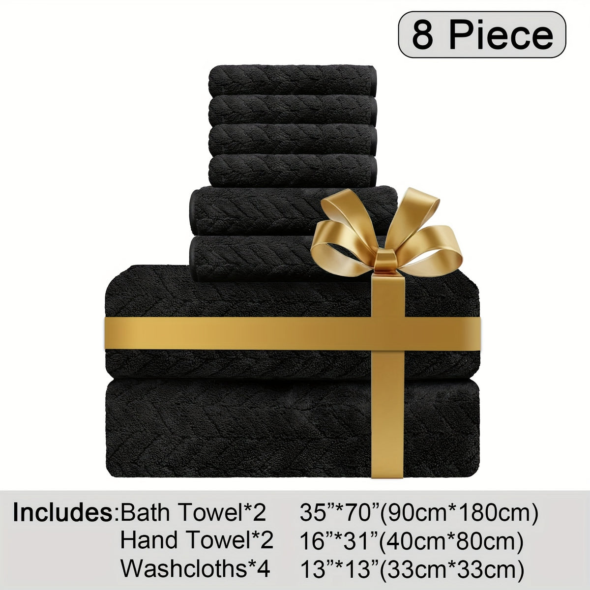 Oversized Bath Towel Set Microfiber XL – Super Absorbent Quick Dry Extra Large Bath Sheets for Family & Hotel, Soft Plush Shower Towels, 4-Piece & 8-Piece Sets, Multiple Colors & Patterns