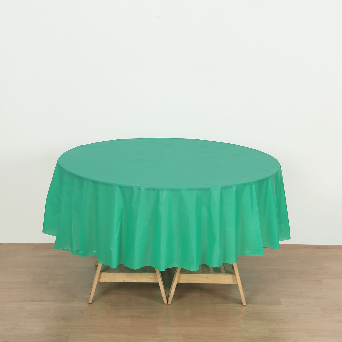 Disposable Plastic Tablecloth 12-Pack – Heavy Duty Table Cover for Parties, 84" Round & 54"x108" Rectangle, 22 Colors for Kitchen Dining Outdoor Events