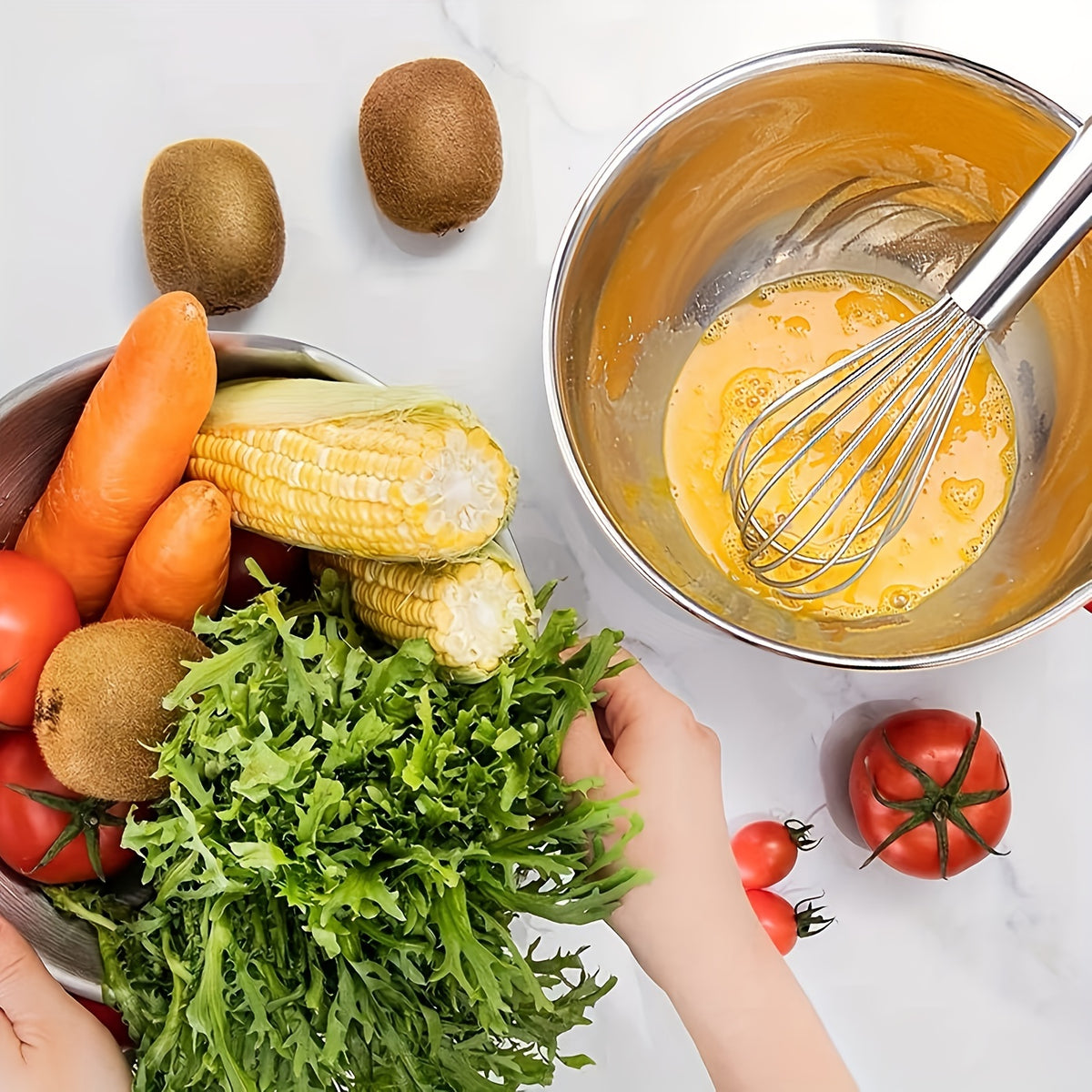 Nesting Stainless Steel Mixing Bowls with Sealed Lids 7pcs Set 0.7 to 4.5Qt Rust Proof Dishwasher Safe Stackable Bowls for Cooking Baking Salad Serving