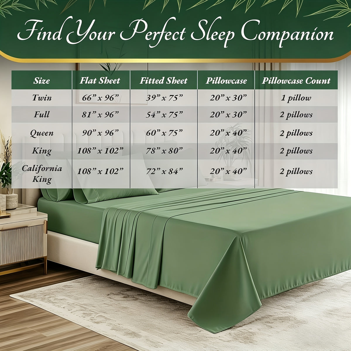 Cooling Bed Sheets Set Bamboo Blend - Ultra-Soft Breathable Deep Pocket Sheets for Hot Sleepers, Twin Full Queen King Size, 13 Colors, Moisture-Wicking Temperature Regulating Bedding