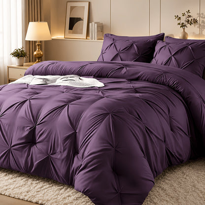 Bedding Comforter Set 30+ Colors All Season – Diamond Quilted Down Alternative Comforter with Pillowcases, Soft Lightweight Breathable Microfiber Fill, Twin Queen King, 2/3 Piece Bed Set for Bedroom Guest Room Dorm