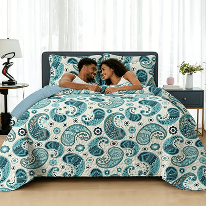 Floral Quilt Set 2 3 Piece Twin Full Queen King Lightweight Patchwork Coverlet Bedding Set Soft Cozy Boho Comforter with Pillow Shams Green Blue Pink Plaid Spring Summer Year Round