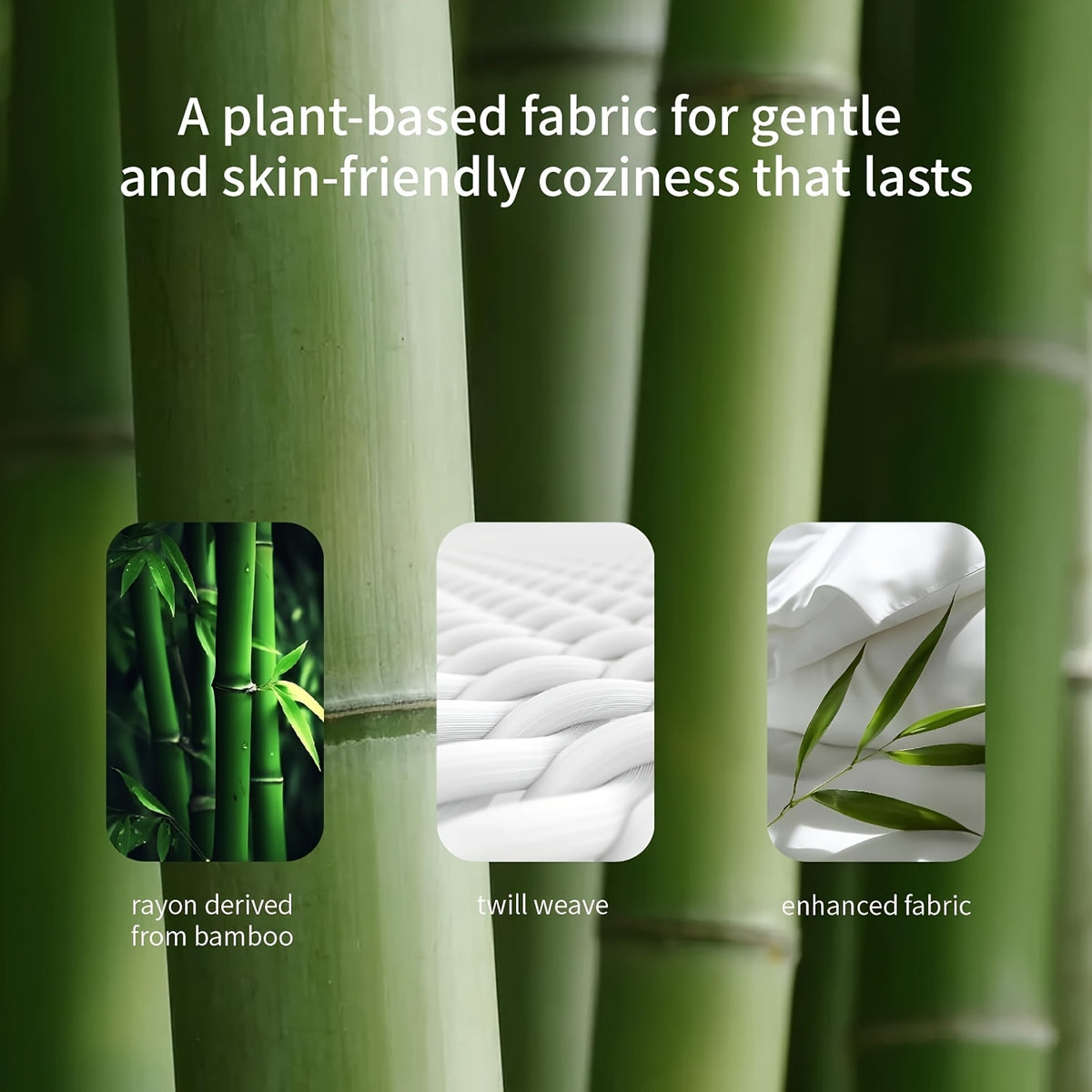 Cooling Bamboo Bed Sheet Set 4-Piece 2200TC – 16" Deep Pocket Silky Soft Breathable Luxury Bedding Flat Sheet Fitted Sheet & Pillowcases Twin Full Queen King in 11 Colors