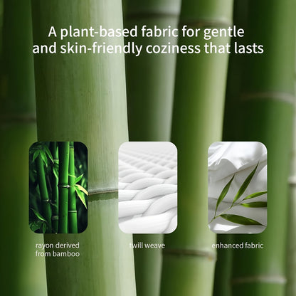 Cooling Bamboo Bed Sheet Set 4-Piece 2200TC – 16" Deep Pocket Silky Soft Breathable Luxury Bedding Flat Sheet Fitted Sheet & Pillowcases Twin Full Queen King in 11 Colors