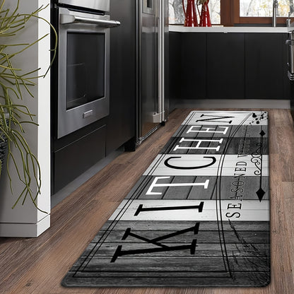 Kitchen Mat Printed Absorbent Non-Slip Durable Floor Mat for Kitchen Door Hallway Entryway Laundry Room, Modern Decorative Kitchen Rug Carpet Mat Easy to Clean