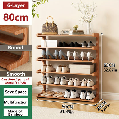 Cube Shoe Storage Rack 3/5/6 Tier with Wood Grain Finish – Freestanding Multi-Layer Independent Shoe Shelf, Space-Saving Easy Assembly Organizer for Entryway Dorm Bedroom Closet, Brown