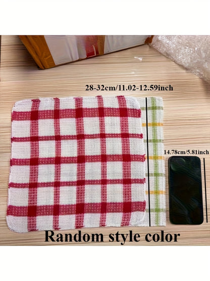 12-Pack Soft Absorbent Kitchen Dishcloths – Reusable Durable Household Cleaning Cloths for Kitchen Home Everyday Use