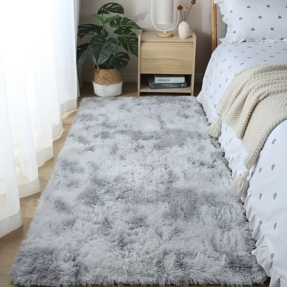 Fluffy Area Rug Non-Slip Soft Plush Carpet for Living Room Bedroom Kitchen Bathroom – Modern Home Decor Floor Mat Easy to Clean – Multiple Sizes & Colors Coffee Gray Black