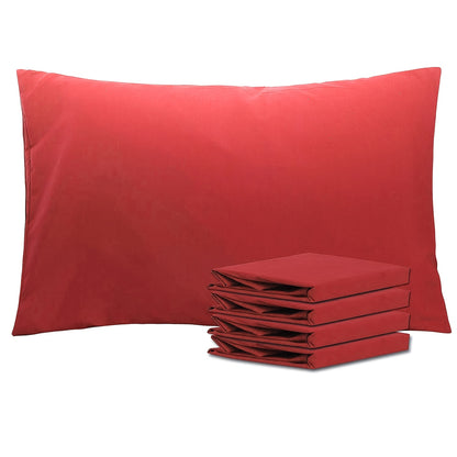 Pillowcases 4 Pack Queen Size Brushed Microfiber – Envelope Closure Soft Wrinkle-Free Fade-Resistant Solid Color Pillow Cases, 20x30 Inch, 32 Colors