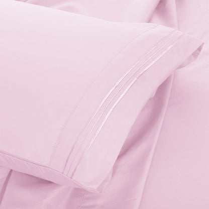 Soft Microfiber Bed Sheet Set 4-Piece 1800 Series 16 Inch Deep Pocket Hotel Luxury Cooling Sheets with Embroidered Pillowcases, Fade & Shrink Resistant, Twin to Cal King, 20 Colors