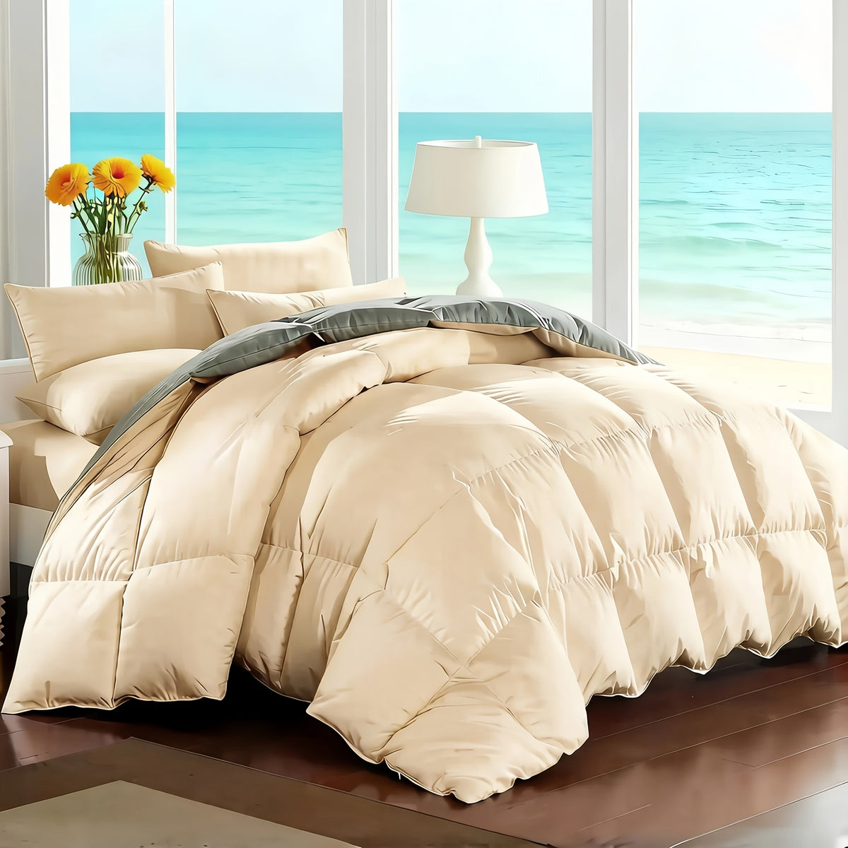 7-Piece Comforter Set Bed in a Bag - Soft Microfiber Down Alternative Comforter with Sheets Pillow Shams All Season Bedding Set Full Queen King, Multiple Colors