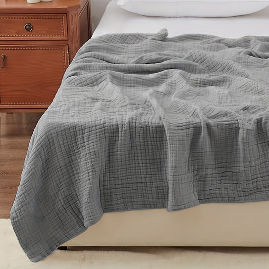 Muslin Blanket 6-Layer 100% Cotton Gauze Throw – Lightweight Breathable All Season Blanket for Bed Couch Adults Multiple Colors & Sizes