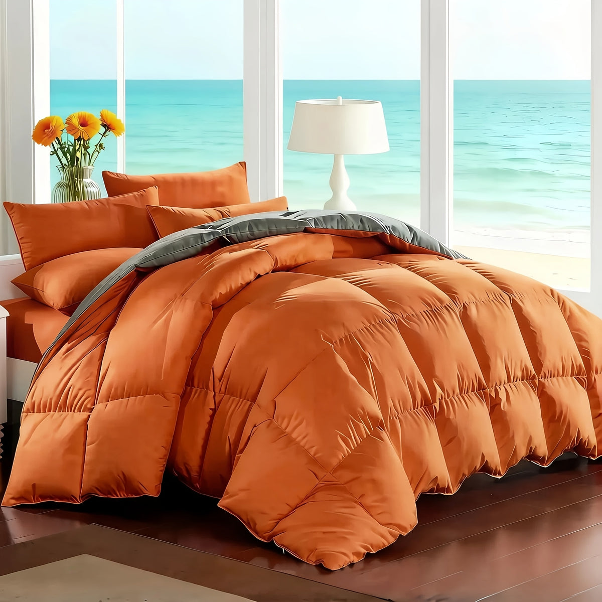 7-Piece Comforter Set Bed in a Bag - Soft Microfiber Down Alternative Comforter with Sheets Pillow Shams All Season Bedding Set Full Queen King, Multiple Colors