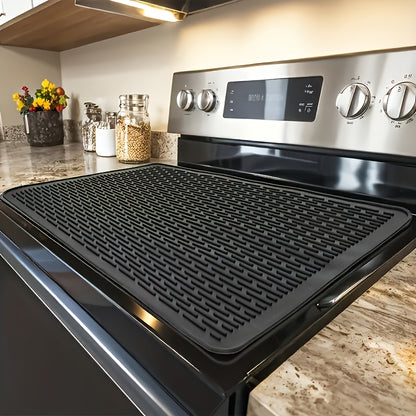 Silicone Stove Top Cover Mat 28x20 Inch Heat-Resistant Cooktop Protector 1/2pcs – Scratch-Resistant Glass Cooktop Guard & Dish Drying Mat for Gas Electric Stoves, Kitchen Counter Protector