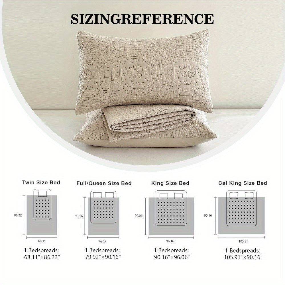 Lightweight Bedspread Coverlet All Season - Soft Breathable Quilted Coin Pattern Blanket for Bed, Non-Slip Reversible Bed Cover for Bedroom, Dorm & Guest Room - Twin Full Queen King, 6 Colors