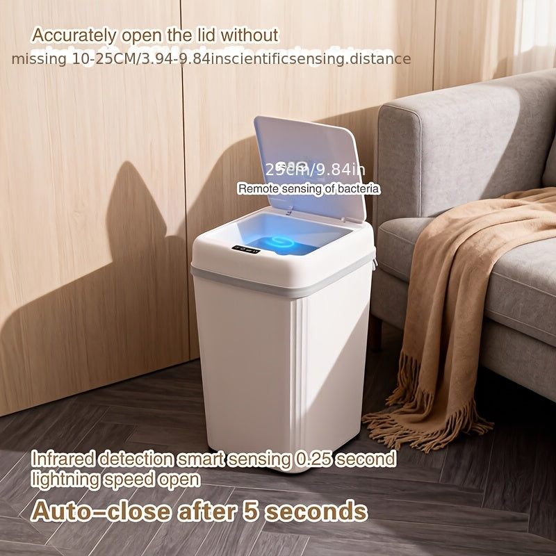 Smart Sensor Trash Can Automatic Touchless – Large Capacity Quiet Odor-Proof Pet-Resistant Auto Open Close Garbage Bin for Kitchen Living Room Bathroom Bedroom, 1 or 2 Pack Sleek Design