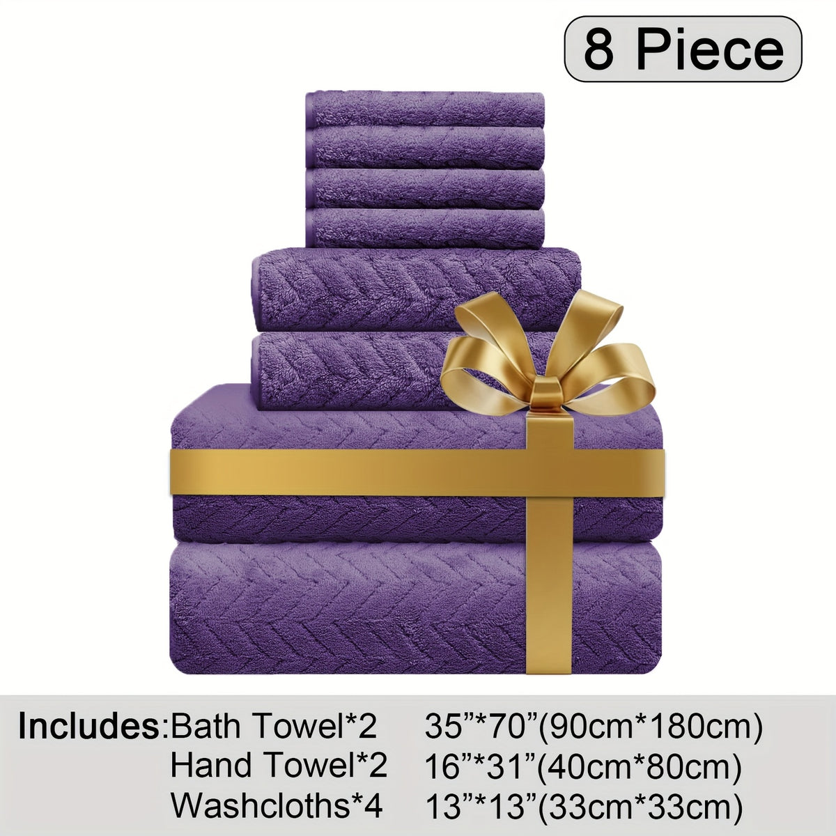 Oversized Bath Towel Set Microfiber XL – Super Absorbent Quick Dry Extra Large Bath Sheets for Family & Hotel, Soft Plush Shower Towels, 4-Piece & 8-Piece Sets, Multiple Colors & Patterns