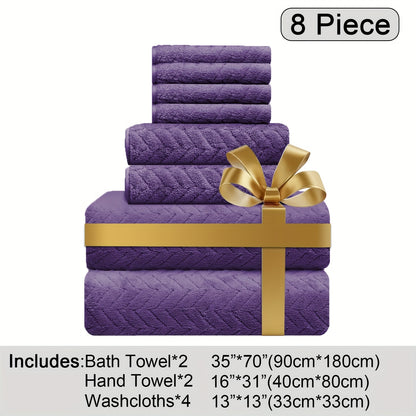 Oversized Bath Towel Set Microfiber XL – Super Absorbent Quick Dry Extra Large Bath Sheets for Family & Hotel, Soft Plush Shower Towels, 4-Piece & 8-Piece Sets, Multiple Colors & Patterns