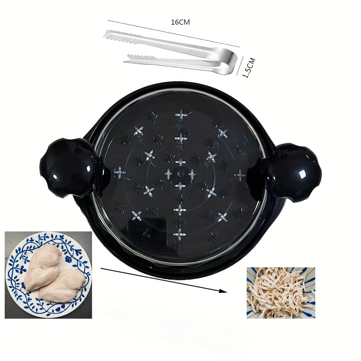 Meat Shredder Claws Manual Pulled Pork Tool with Transparent Safety Cover & Ergonomic Dual Handles for BBQ Chicken Beef Pork – BPA-Free Easy Clean Kitchen Gadget