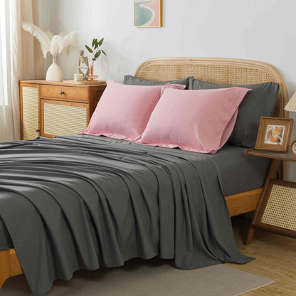 7-Piece Comforter Set Bed in a Bag - Soft Microfiber Down Alternative Comforter with Sheets Pillow Shams All Season Bedding Set Full Queen King, Multiple Colors