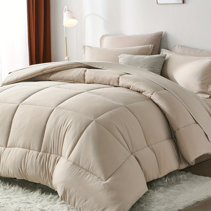 Thin Quilt Comforter Set Twin Full Queen King – Lightweight Breathable Bed in a Bag with Sheets Pillowcases Pillow Shams, All Season Microfiber Bedding Multi-Color