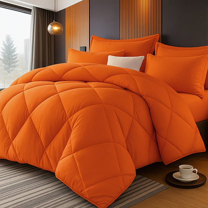 Quilt Comforter Set with Pillowcases Twin Queen King - Soft Breathable Diamond Pattern Lightweight Bed Quilt 2/3 Piece, 20 Colors Blue Purple Green Red Black Orange Brown