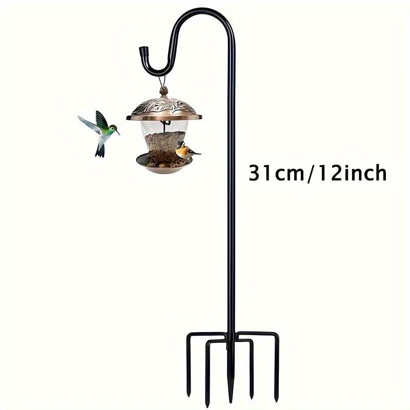 Shepherd Hooks for Outdoor Garden 2 Pack – Heavy Duty Metal Pole with 5-Claw Adjustable Hook for Bird Feeders Hanging Flower Baskets Solar Lights Lanterns Wedding Halloween & Christmas Yard Decor