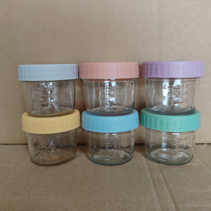 Glass Food Storage Jars with Lids 4oz – Microwave Dishwasher Freezer Safe Pickling Jars for Jelly, Jam, Honey & Spice, Dessert Cup & Ice Cream Bowl, 6-Pack & 10-Pack