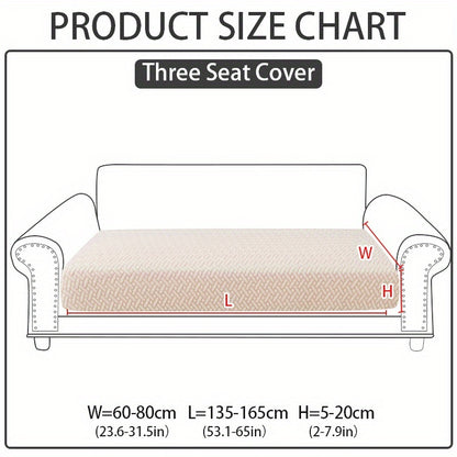 Stretch Jacquard Sofa Cover Non-Slip Elastic Furniture Protector for 1 2 3 4 Seater & L-Shaped Sectional Sofa – Wear-Resistant Polyester Slipcover, Machine Washable, Living Room Bedroom, 5 Colors