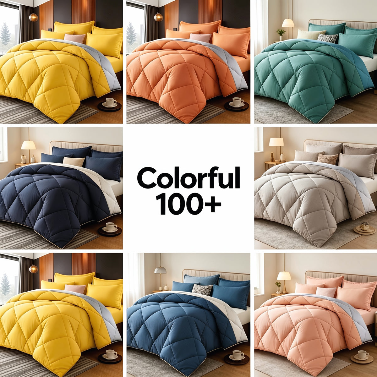 Thin Quilt Bedding Set with Pillowcases Lightweight Breathable Summer Comforter Solid Color Bed Quilt Twin Full Queen King Size Soft Fiber Filled Blanket for Bedroom