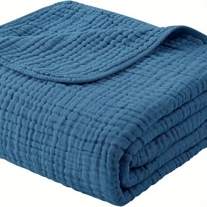 Muslin Blanket 6 Layer 100% Cotton – Soft Gauze Throw Blanket for Couch Bed Sofa, Lightweight Breathable All Season Blanket, Machine Washable, Morandi Colors