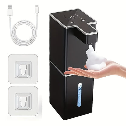 Automatic Soap Dispenser Touchless 13.5oz – Rechargeable Foaming Hand Soap Dispenser for Bathroom Kitchen Foam or Liquid Detergent Dispenser in Black or White
