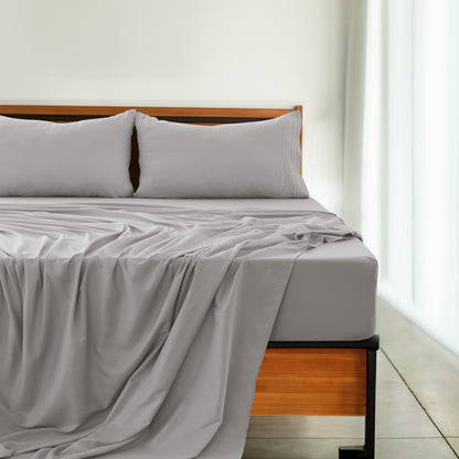 Soft Microfiber Bed Sheet Set 4-Piece 1800 Series 16 Inch Deep Pocket Hotel Luxury Cooling Sheets with Embroidered Pillowcases, Fade & Shrink Resistant, Twin to Cal King, 20 Colors