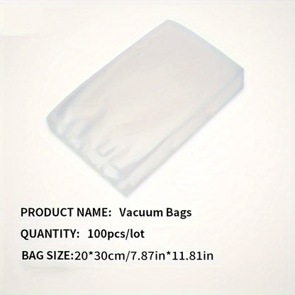 Micro Perforated Food Storage Bags 100-Pack – Breathable Produce Bags for Fruits, Vegetables, Meat & Seafood, Refrigerator Freezer Safe, Vacuum Packaging Bags, Multiple Sizes